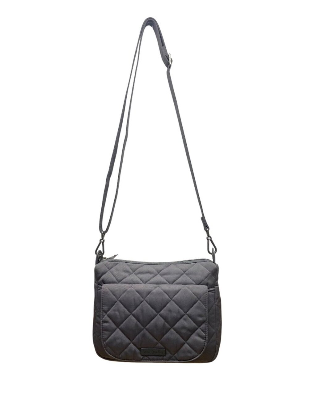 Vera Bradley Women’s Gray Quilted Durable Nylon Adjustable Strap Crossbody Bag